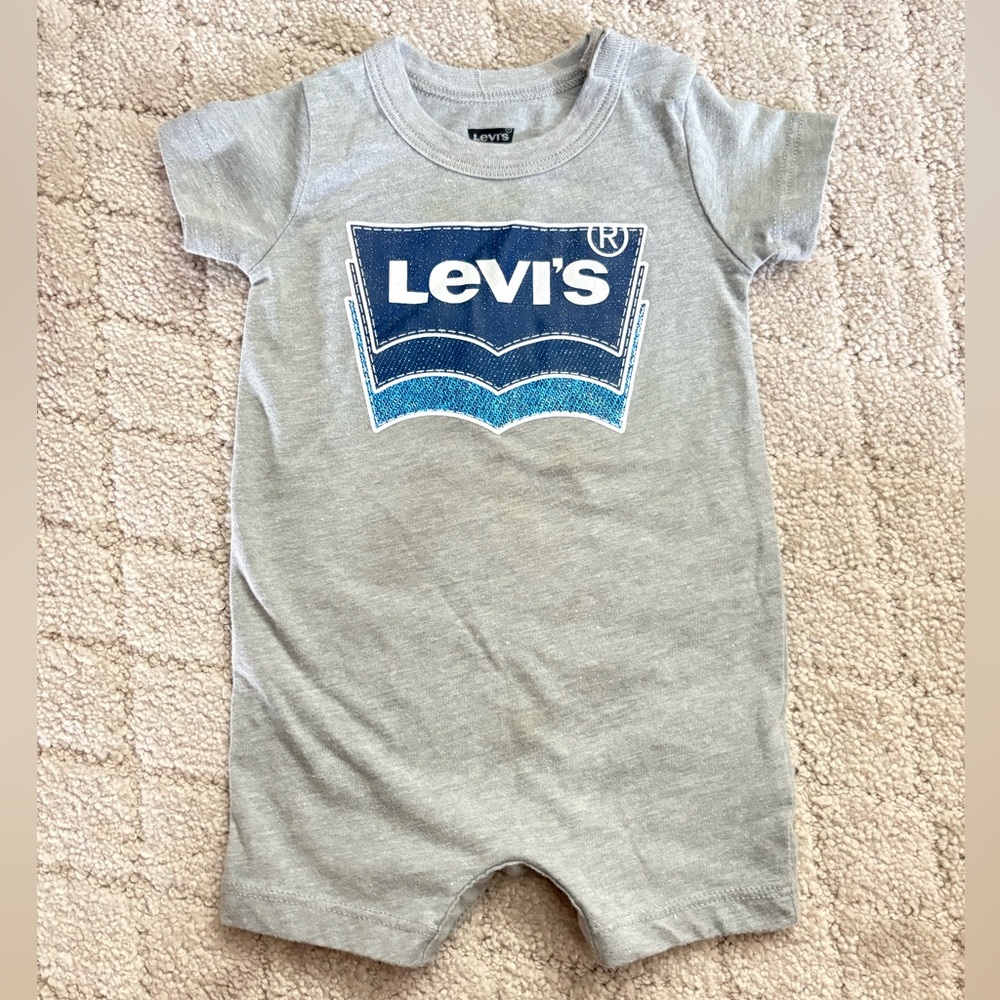 Levi's Blue and Gray Baby Romper